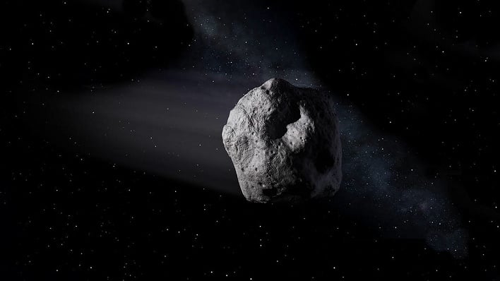 hero image of asteroid in space
