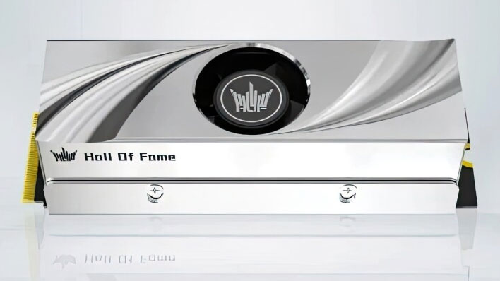 Top-angled view of the Galax HOF Extreme 50 SSD.