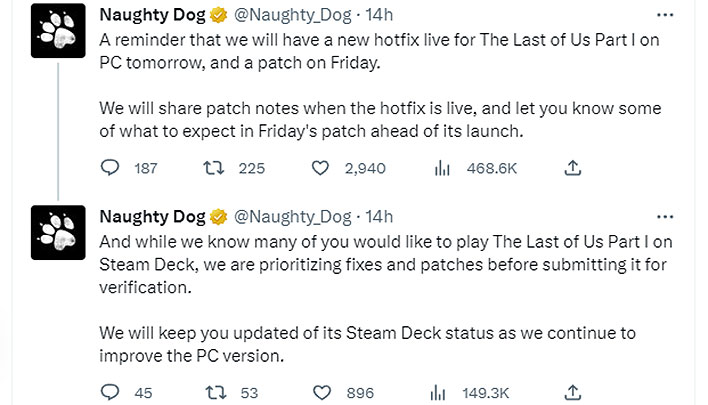 The Last Of Us Part 1 PC Fixes Are Being Prioritised Over Steam Deck  Compatibility, Says Naughty Dog - PlayStation Universe