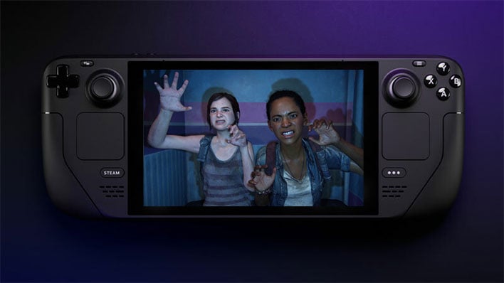 Screenshot of The Last Of Us Part I on a Steam Deck console.