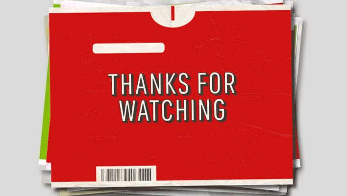 A red DVD envelope from Netflix with "Thanks for Watching" printed on it.
