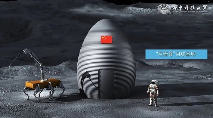 China Plans To Build A Moon Base Using 3D Printed Bricks From Lunar ...