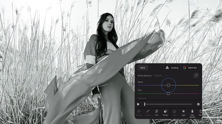 adobe black and white feature