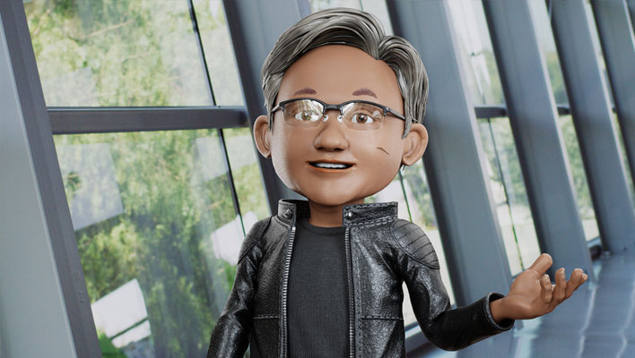 An avatar of NVIDIA CEO Jensen Huang.