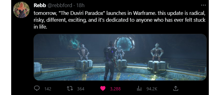 Warframe Update 1.026 Released for The Duviri Paradox Content