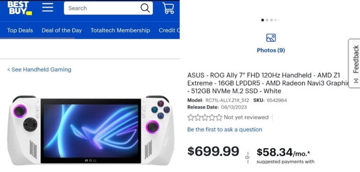 Best Buy's ASUS ROG Ally Price Reveal Positions Handheld As A