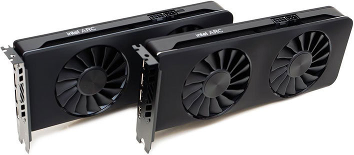 Intel Arc A770 and A750 graphics cards.