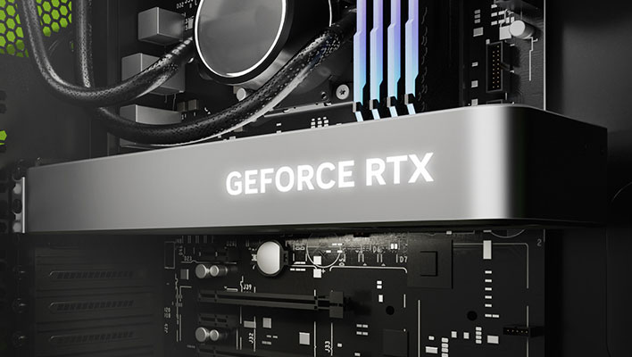 GeForce RTX graphics card installed in a PC.