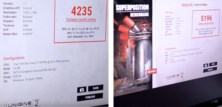 RTX 3060 benchmark before and after VRAM mod