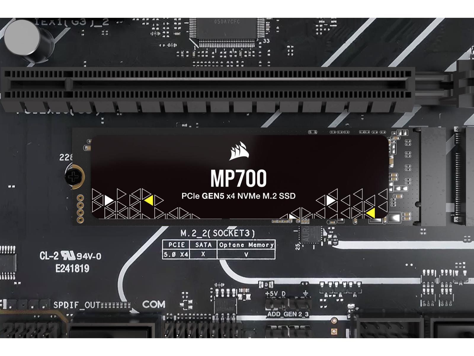 Corsair MP600 PRO LPX - SSD - 2 To - interne - M.2 2280 - PCIe 4.0