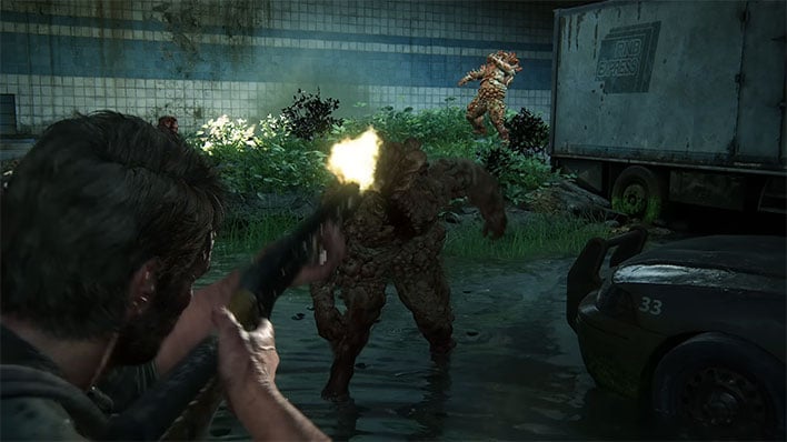 Shotgun blast in The Last of Us Part I.