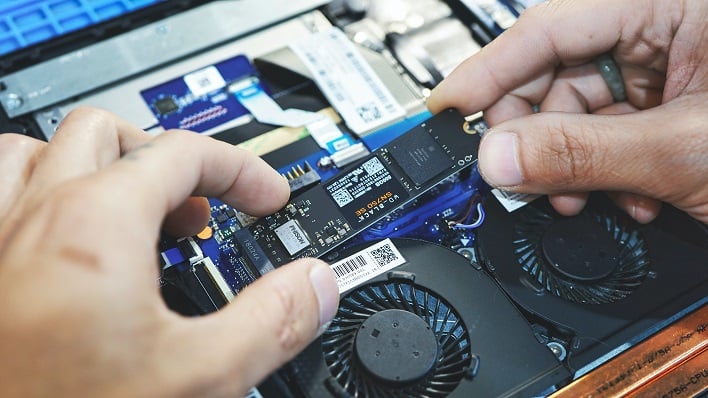 hero person holding ssd drive