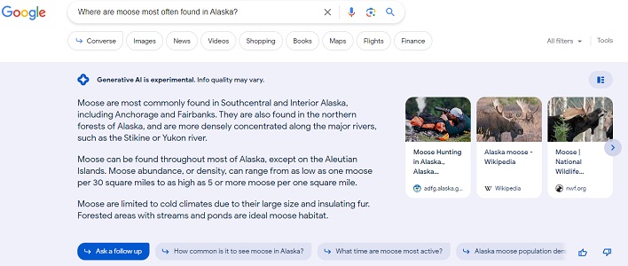 google labs moose in alaska