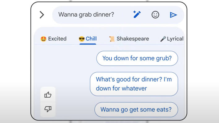Google Magic Compose para mensajes de texto creados por IA se está implementando y es genial