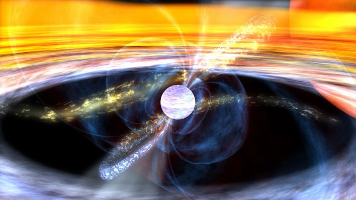 white dwarf pulsar pulling matter from neighbor star