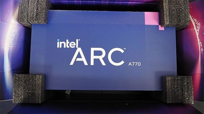 Intel Arc A770 LE retail box.