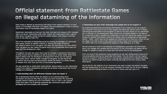 Tarkov developer Battlestate Games banned from Twitch for second