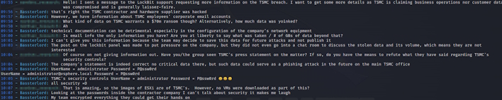 conversation tsmc suffers third party breach with data ransom demand of 70 million