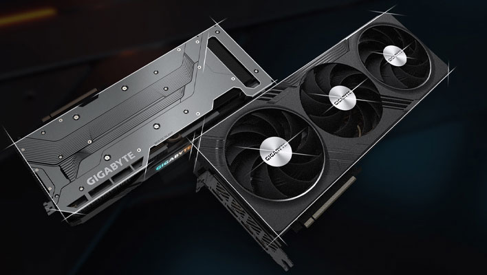Front and back renders of Gigabyte's Radeon RX 7900 XTX