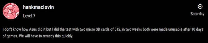 hankmaclovin microsd failed rog ally post