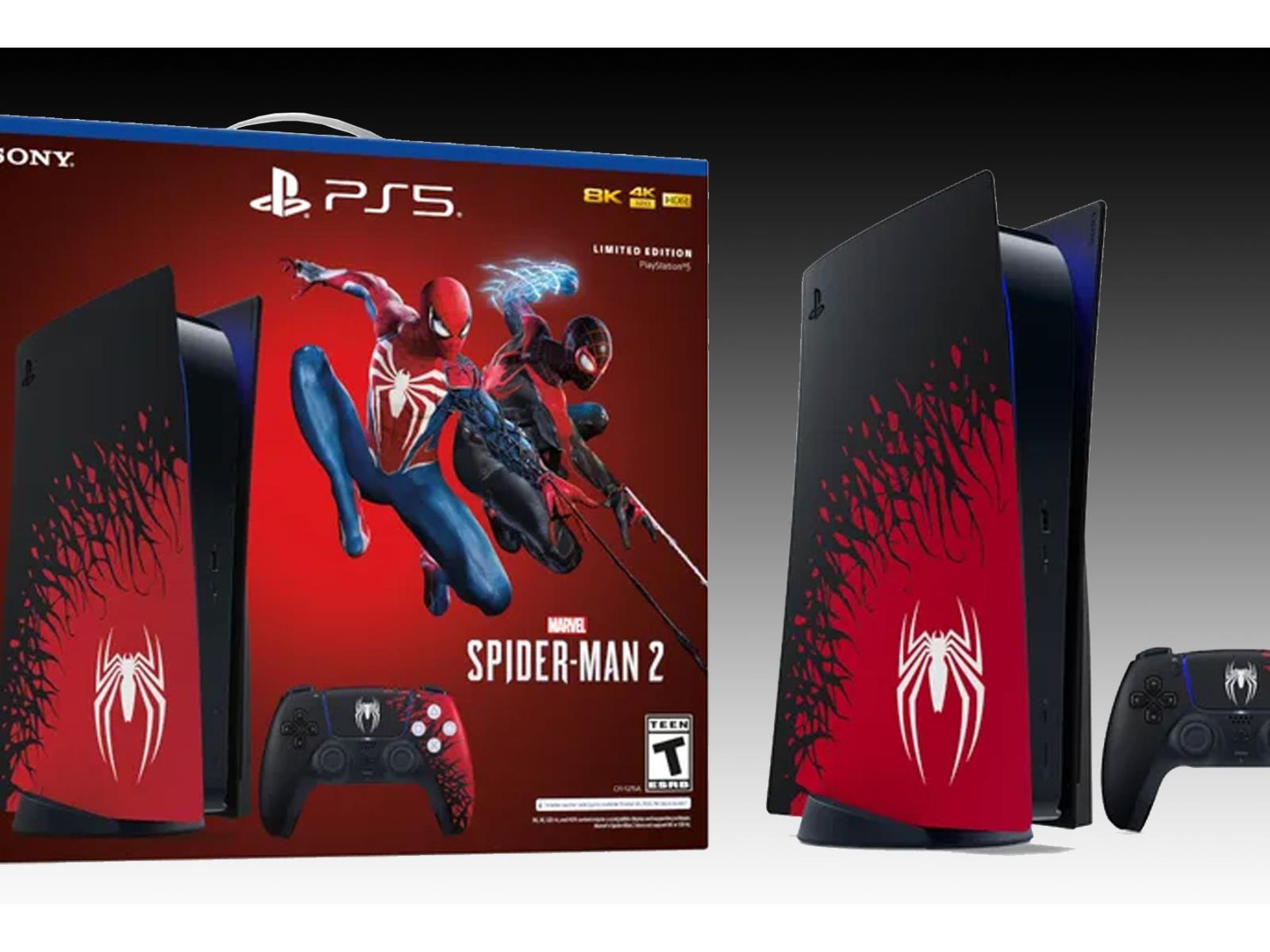 PS5 Slim Console Marvels Spider-Man 2 Bundle + PS5 DualSense