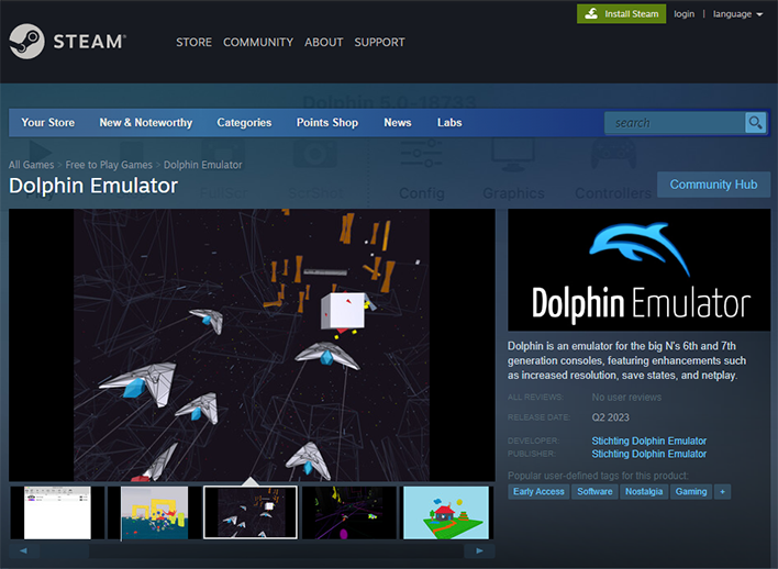 Dolphin Emulator Removed from Steam Store