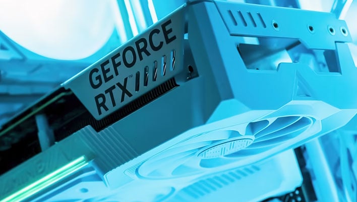 Closeup of an ASUS GeForce RTX 4070 graphics card in white.