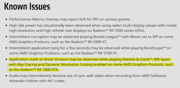 AMD releases Adrenalin GPU driver for Ratchet & Clank: Rift Apart, fixing  crashes with ray tracing 