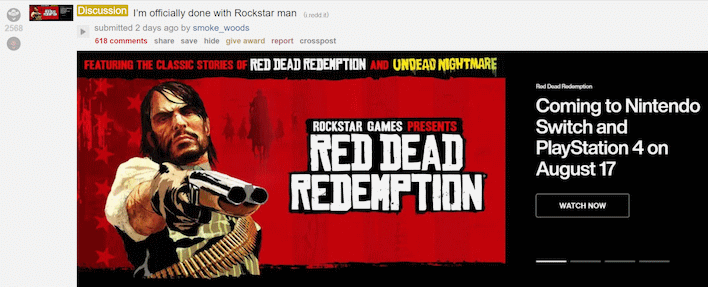 Red Dead Redemption on the Switch and PS officially announced! : r