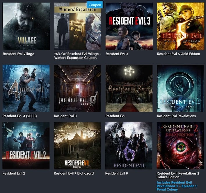 Humble Bundle's Resident Evil Decades of Horror Bundle Features 10