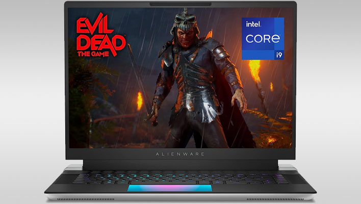 Alienware X16 R1 on a gray gradient background.
