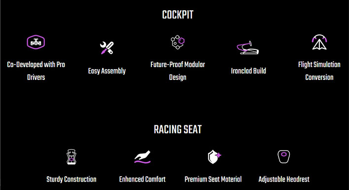 cooler master dyn x racing cockpit key features
