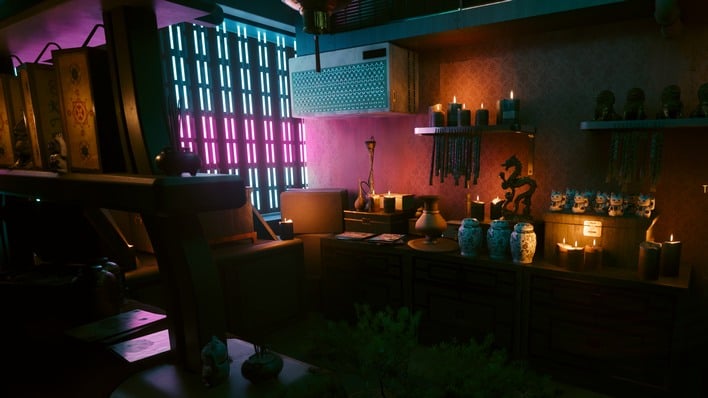 Cyberpunk Apartment, 4K Upscale, 60 FPS