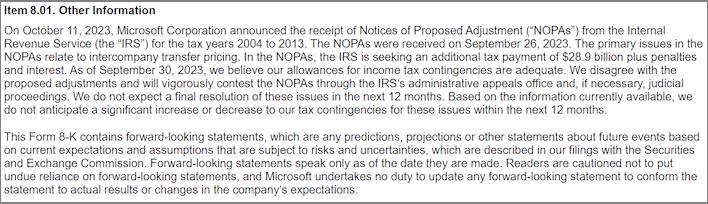 microsoft formk8 otherinformation