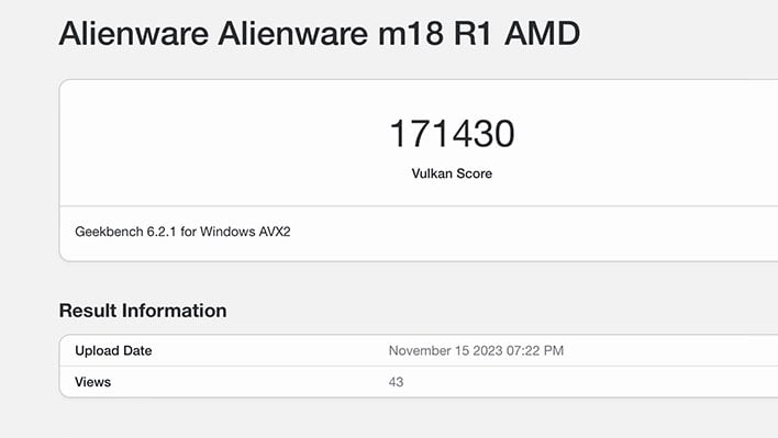 GPU Geekbench OpenCL score 2023