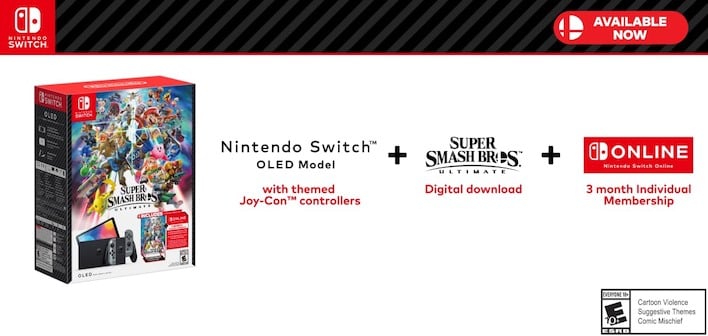 Cyber Monday Nintendo Switch OLED Bundled w Super Smash Bros. Ultimate