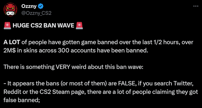 False Ban Wave 2: Electric Boogaloo : r/csgo