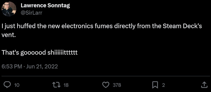 tweet valve warns users not to huff exhaust from steam decks