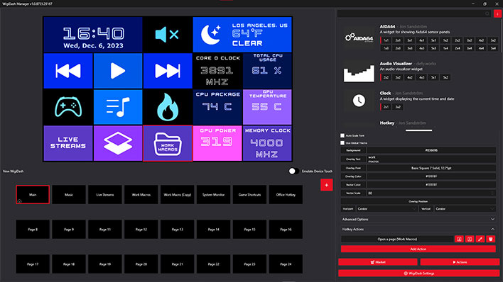 G.Skill's WigiDash Manager software (dashboard view).