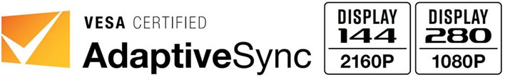 VESA certified Adaptive Sync dual refresh rate mode logo