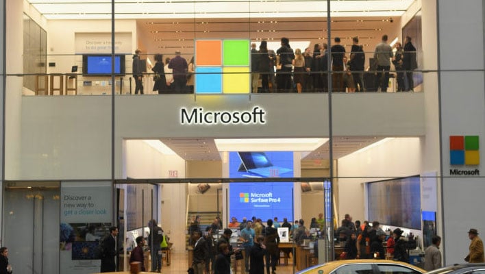 Microsoft's flagship store in New York.