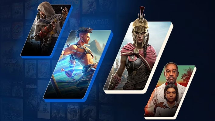 Ubisoft banner showing four games.