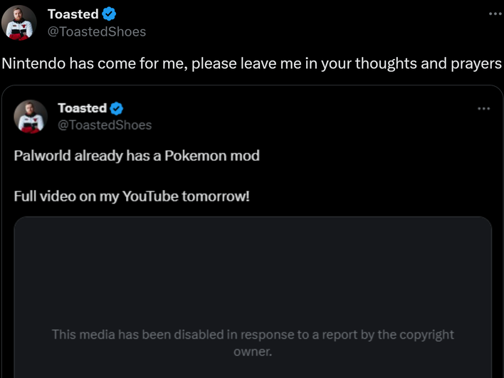 tweet palworld cracks 2m players and nintendo dmcas mods