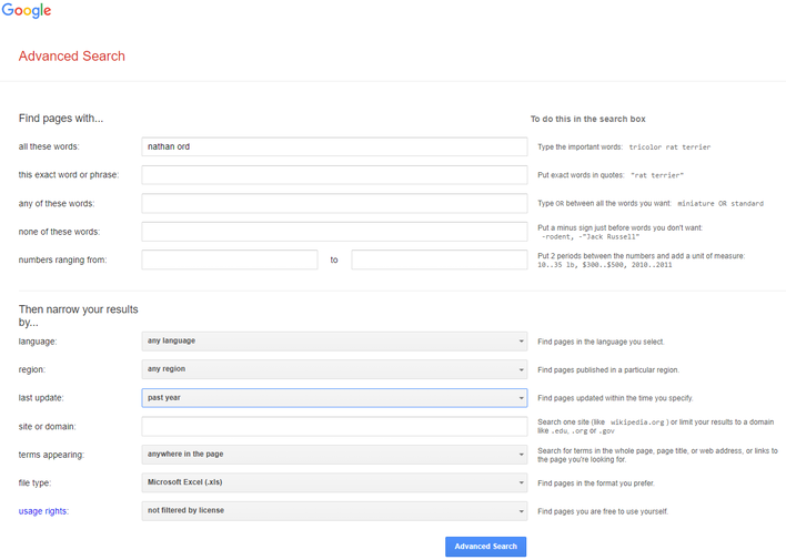 adv search