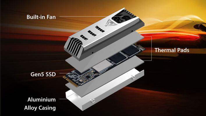 Exploded view of Patriot Memory's Viper PV553 SSD.