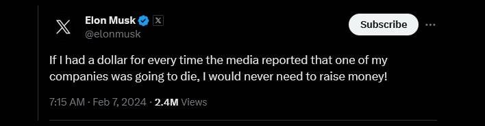 elon musk media tweet