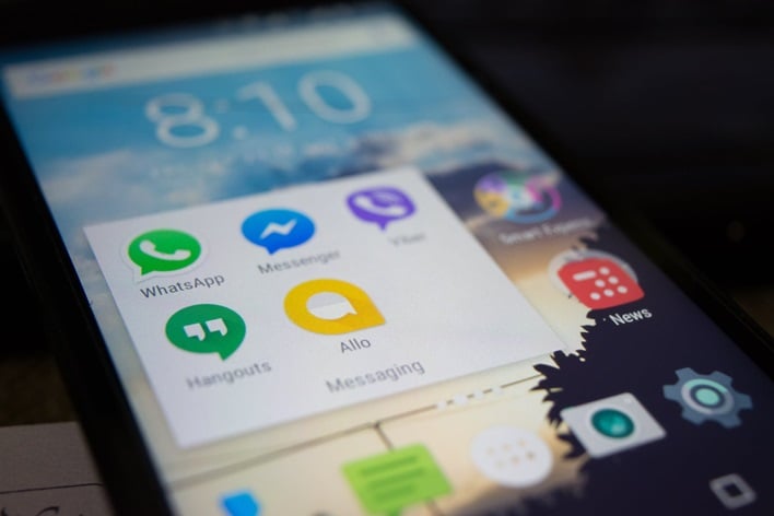 messaging apps on smartphone