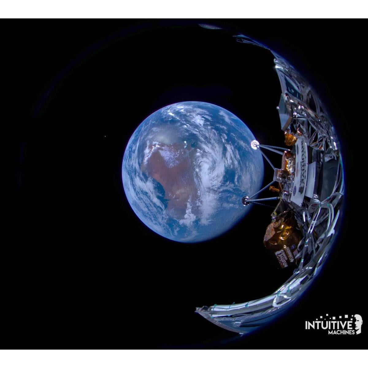 Intuitive Machines Moon Lander Transmits Its First Awesome Images