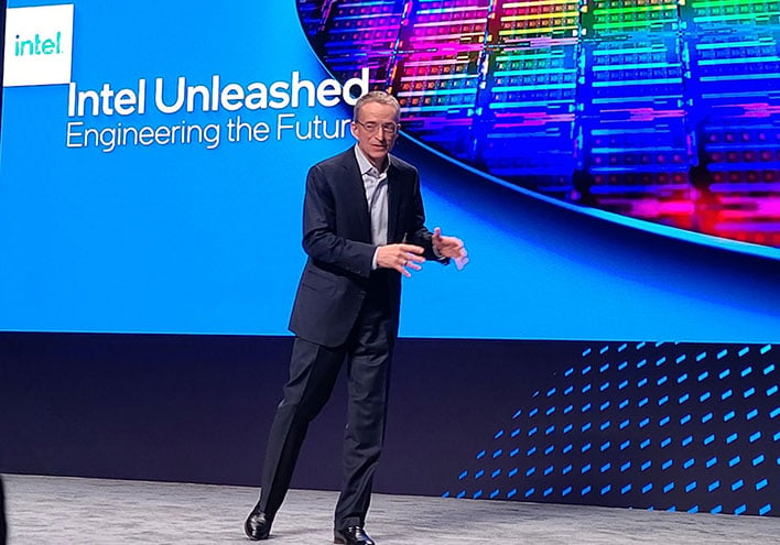 Intel CEO Pat Gelsinger on stage at IFS Connect Event