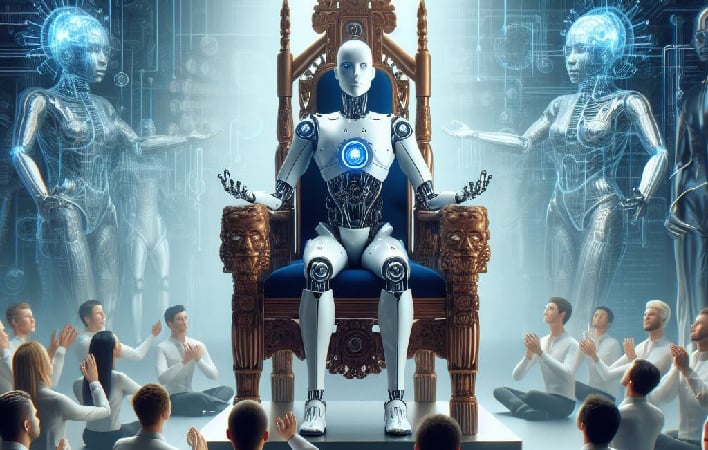 copilot generated ai on throne image